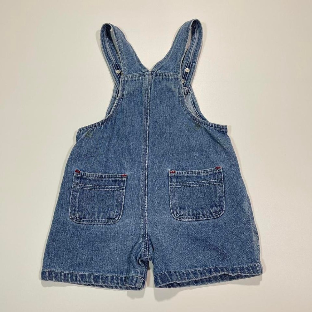 Vintage 90s Denim Overalls Shorts - Picture 2 of 8